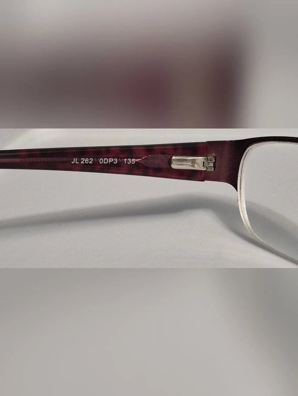Jennifer Lopez Women's Semi-Rimless Eyeglasses Frames Burgundy Leopard Print